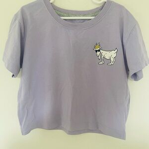 GOAT Lilac Kids T-Shirt with Fun Graphic